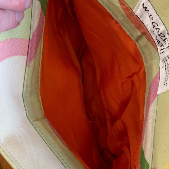 Margaret Smith vintage mini bag purse canvas hinged snap closure 8x6 7in drop - Picture 5 of 8